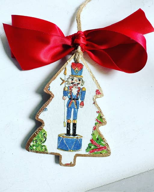 SoCharm Designs Nutcracker Wooden Tree Ornament
