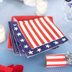 Red, White & Blue Paper Cocktail Napkins