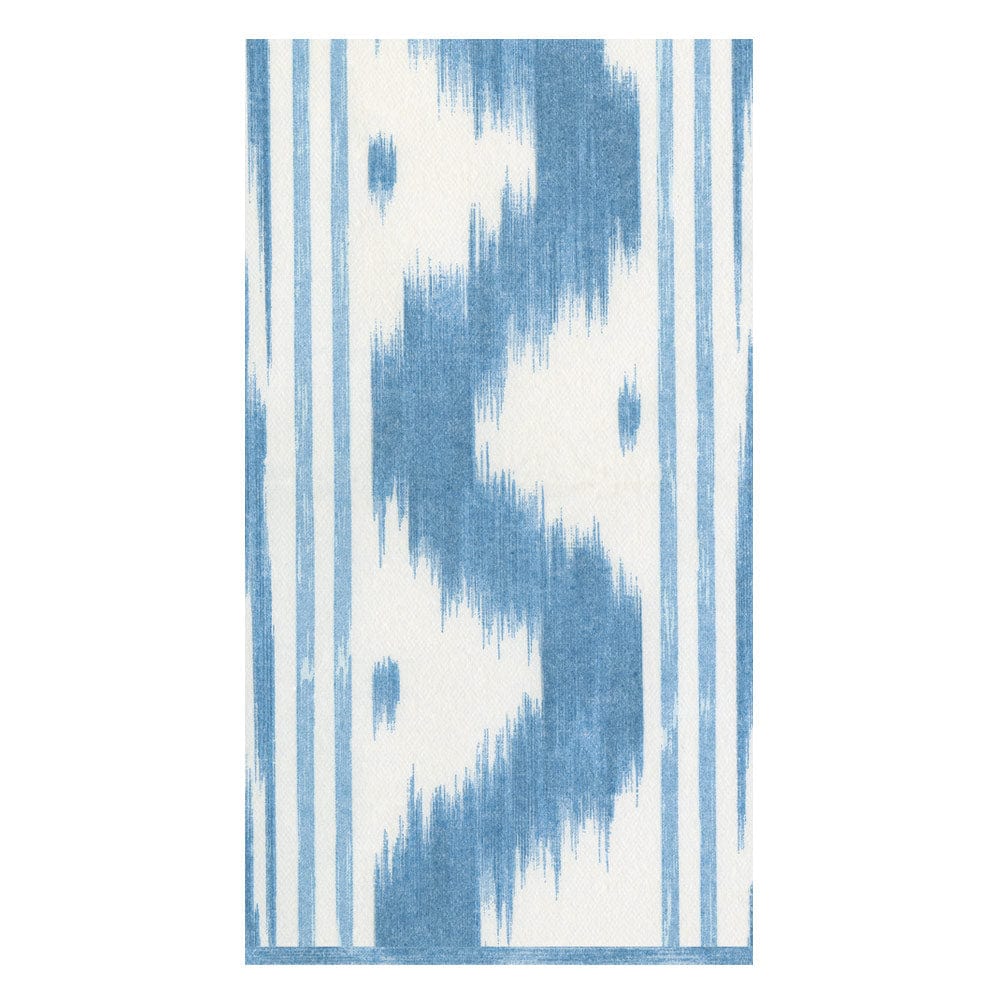 Toile De Nantes Blue Paper Linen Guest Towel Napkins