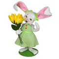 8in Girl Bunny with Tulips
