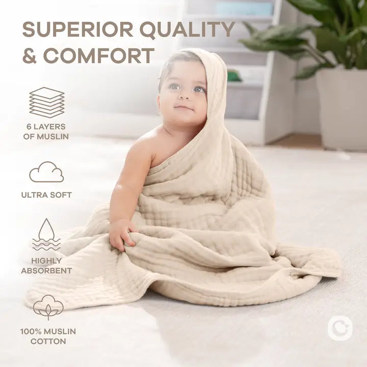 Hooded Baby Towel Sand Pack of 2