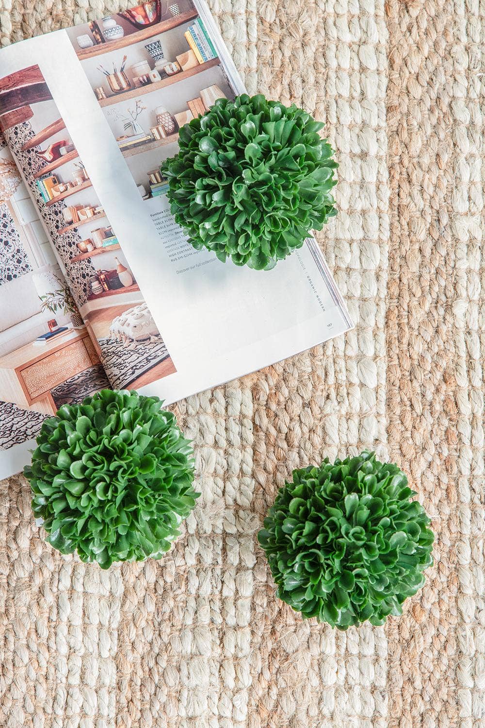 D5" Artificial Boxwood Topiary Ball - Green