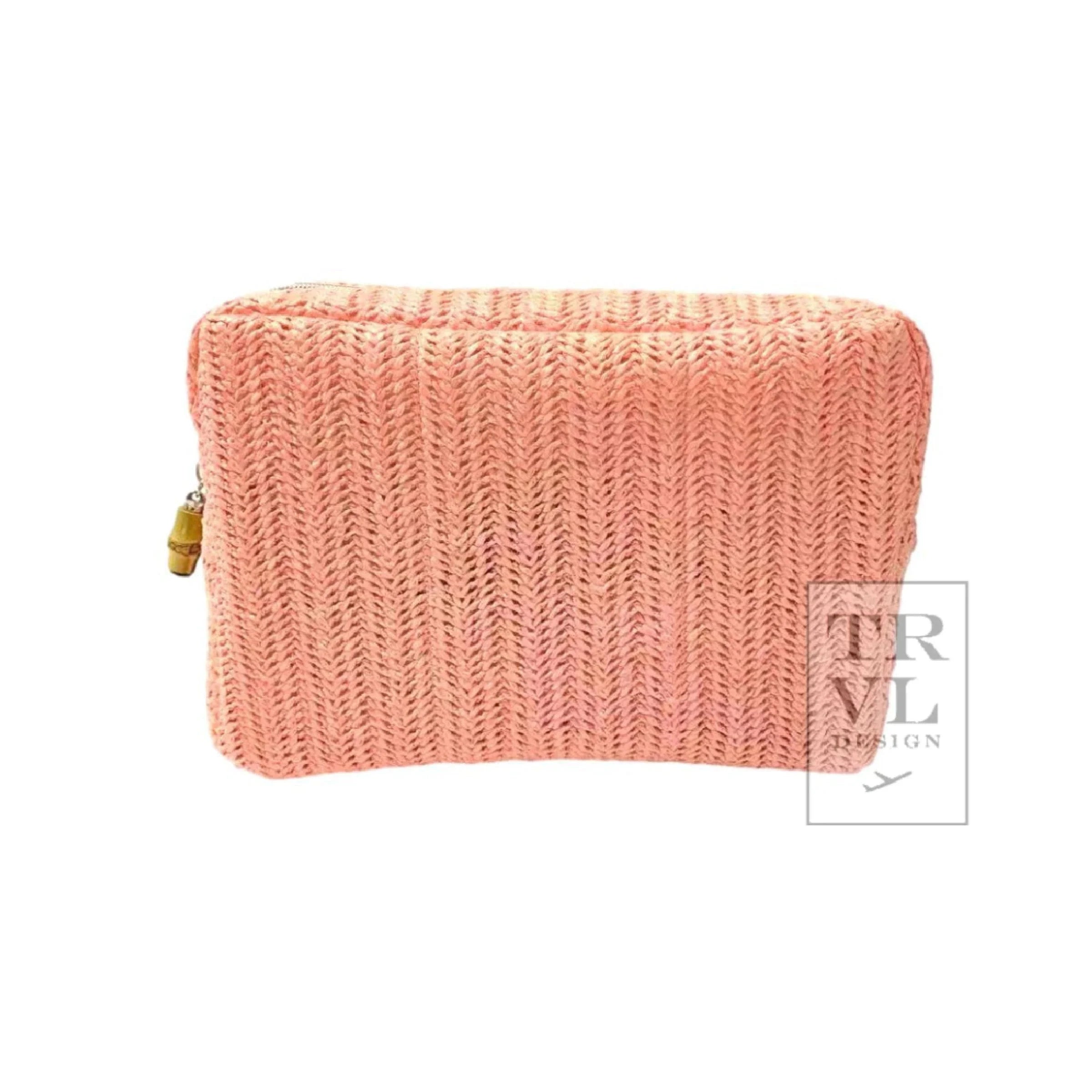 TRVL Glam Bag Straw Pink