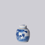 Blue and White Porcelain Mini Playing Children Round Jar