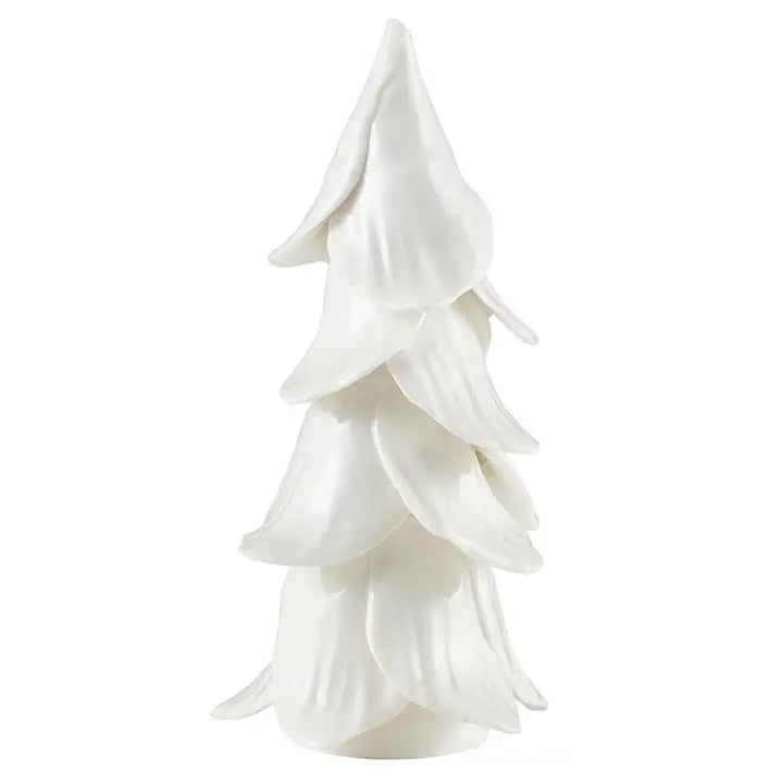 Handmade Christmas Trees - White - Set of 2