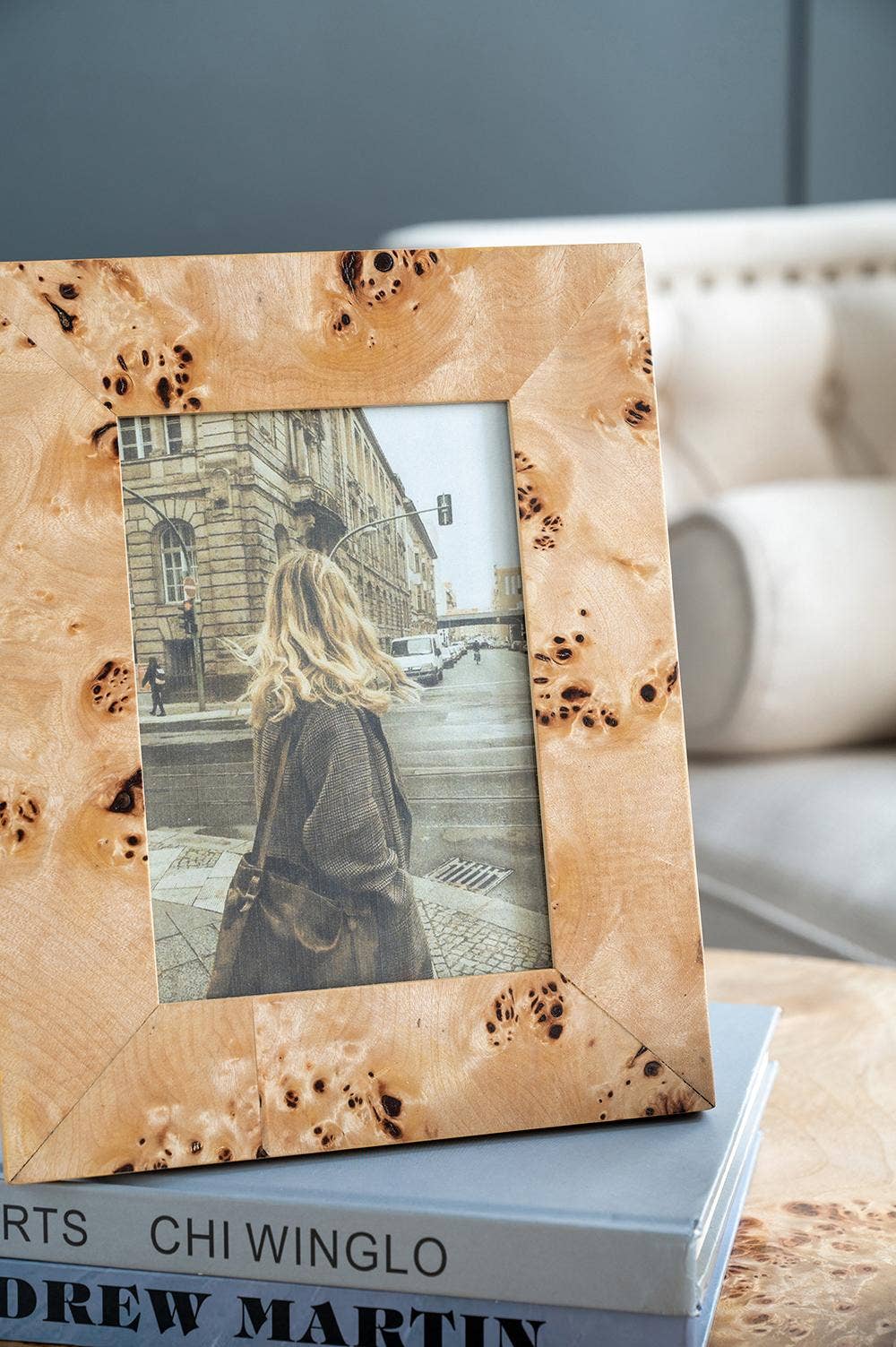 8x10" Burl Wood Photo Frame, Brown 12EA/CTN