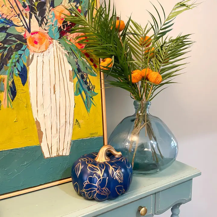 Navy Magnolia Pumpkin