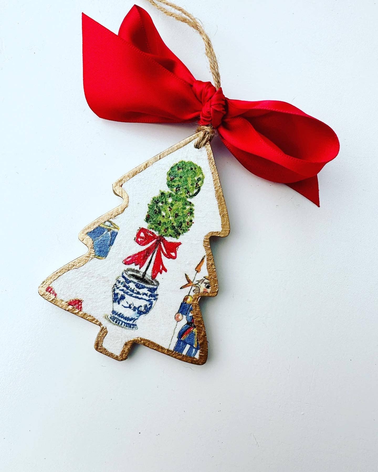 SoCharm Designs Topiary Wooden Tree Ornament