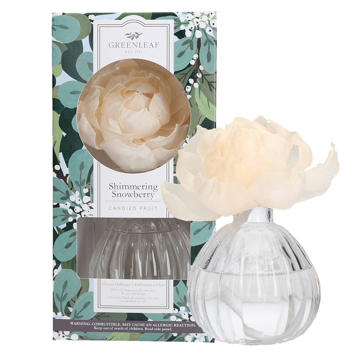 Shimmering Snowberry Flower Diffuser Holiday Gift