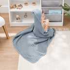 Hooded Baby Towel Pacific Blue & Fern Pack of 2