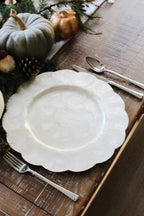 13" Capiz Scalloped Round Plate/Charger