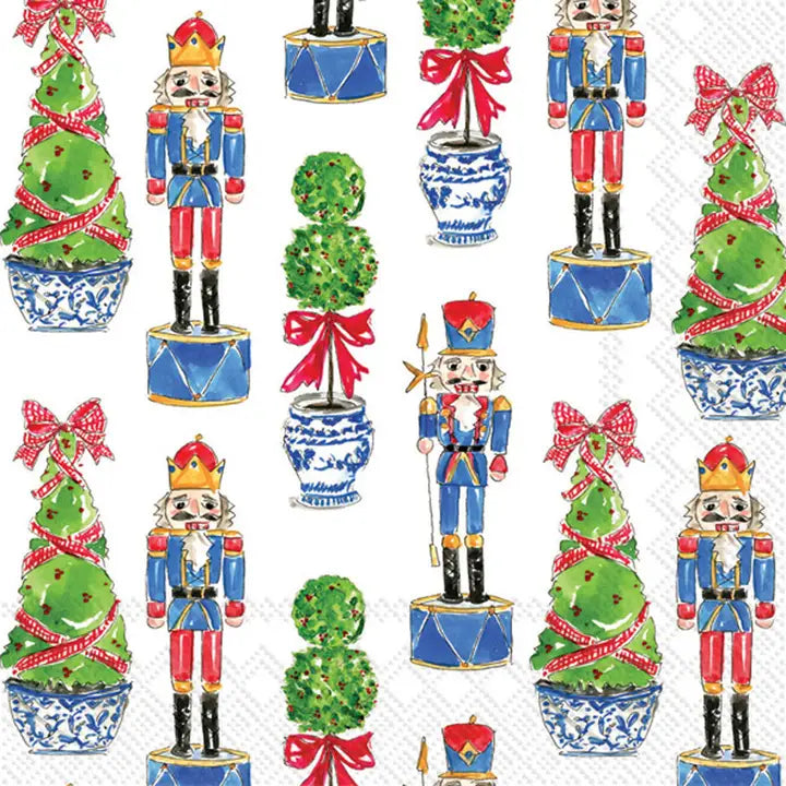 Nutcrackers & Topiary Lunch Napkins