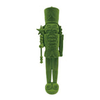 Green Flocked Resin Nutcracker Decor for Christmas