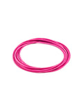 Zenzii Stainless Steel Bangle Set Neon Pink