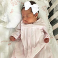 Girls Dot Embroidered Take Me Home Gown with Hat