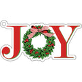 WH JOY Holly Wreath Die-Cut Gift Tags