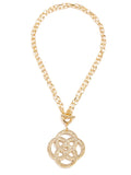 Zenzii Pendant Collar Necklace Gold