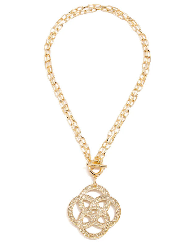 Zenzii Pendant Collar Necklace Gold