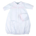 Girls Dot Embroidered Take Me Home Gown with Hat
