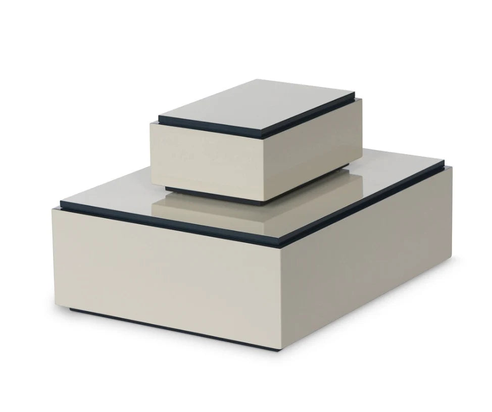 Balboa Lacquered Box - Large Indigo Blue