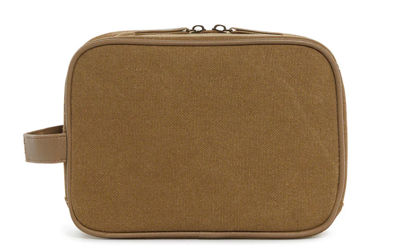 Men's Toiletry Bag Coated Canvas Hay