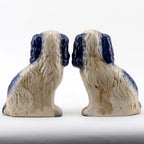 Small Navy Staffordshire Dogs Set of 2