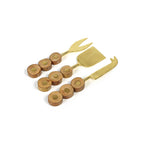 South Bay Metal and Wood Server Cheese Tool Set