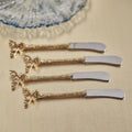 Set of 4 Stag's Head Butter Knives