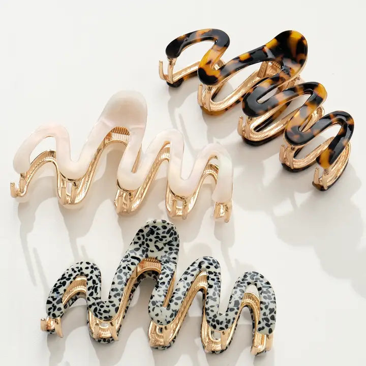 Willow Large Squiggle Metal Claw Clip