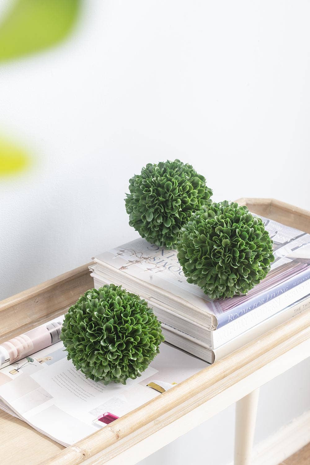 D5" Artificial Boxwood Topiary Ball - Green