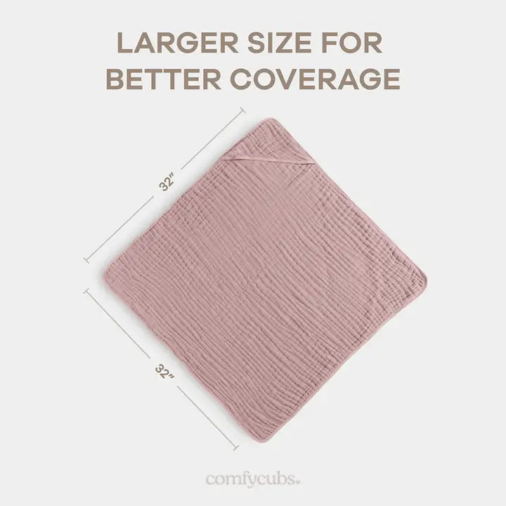 Hooded Baby Towel Mauve & Blush Pack of 2