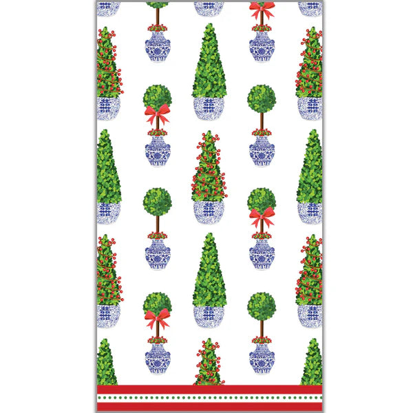 WH Christmas Topiaries Guest Towels