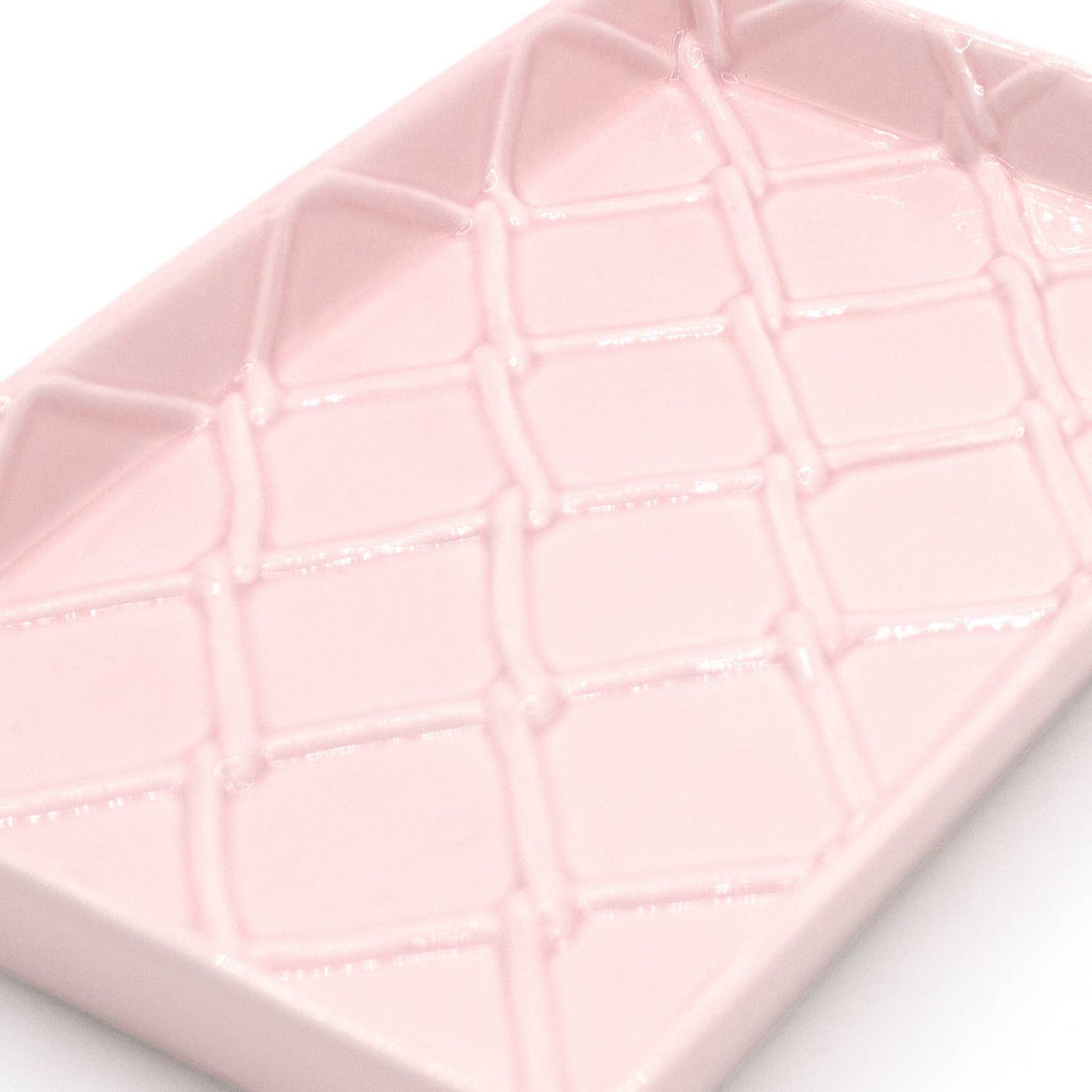 Pink Textured Guest Towel Tray