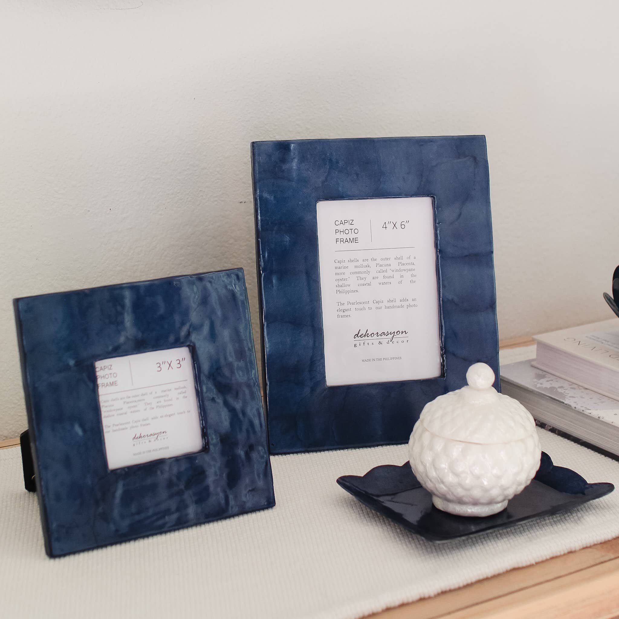 4" x 6" Capiz Photo Frame (Blue)