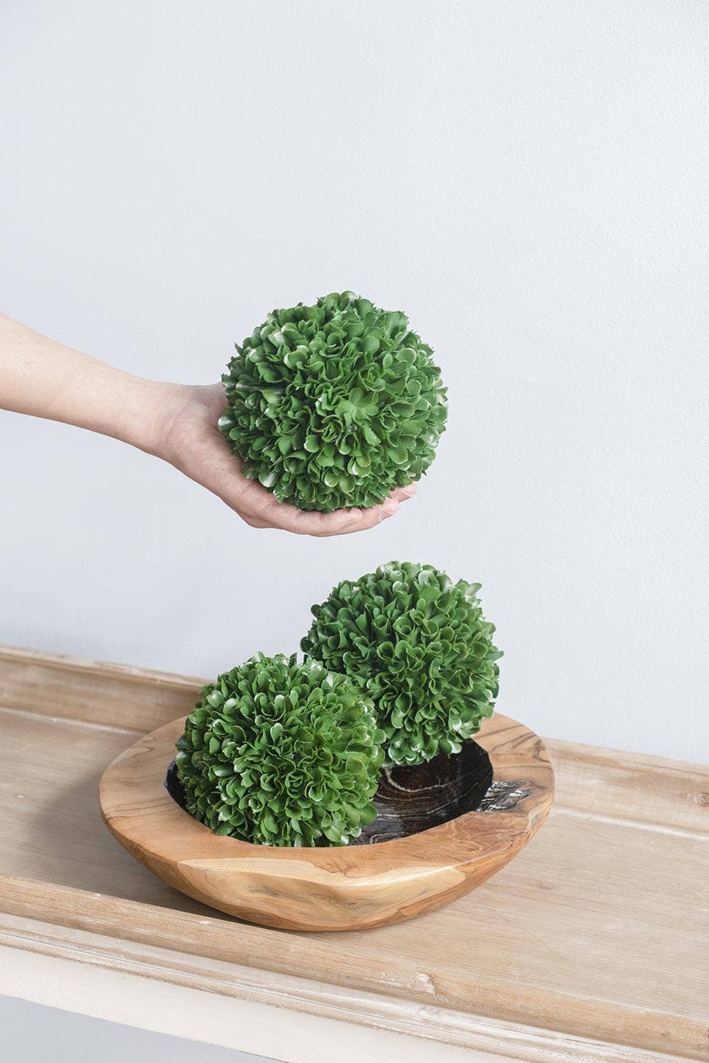 D5" Artificial Boxwood Topiary Ball - Green
