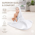 Hooded Baby Towel White Pack of 2