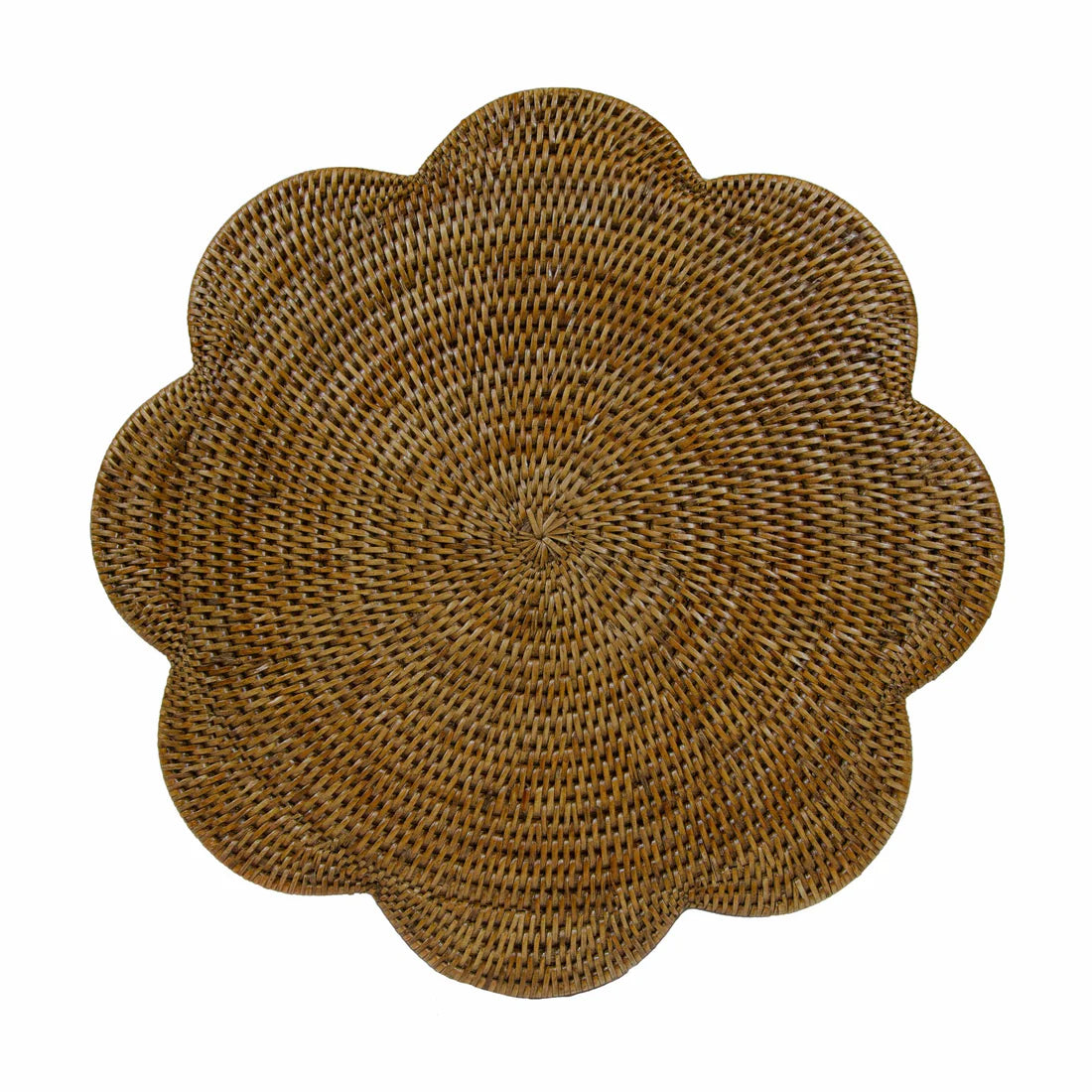 Rattan Scallop Round Placemat