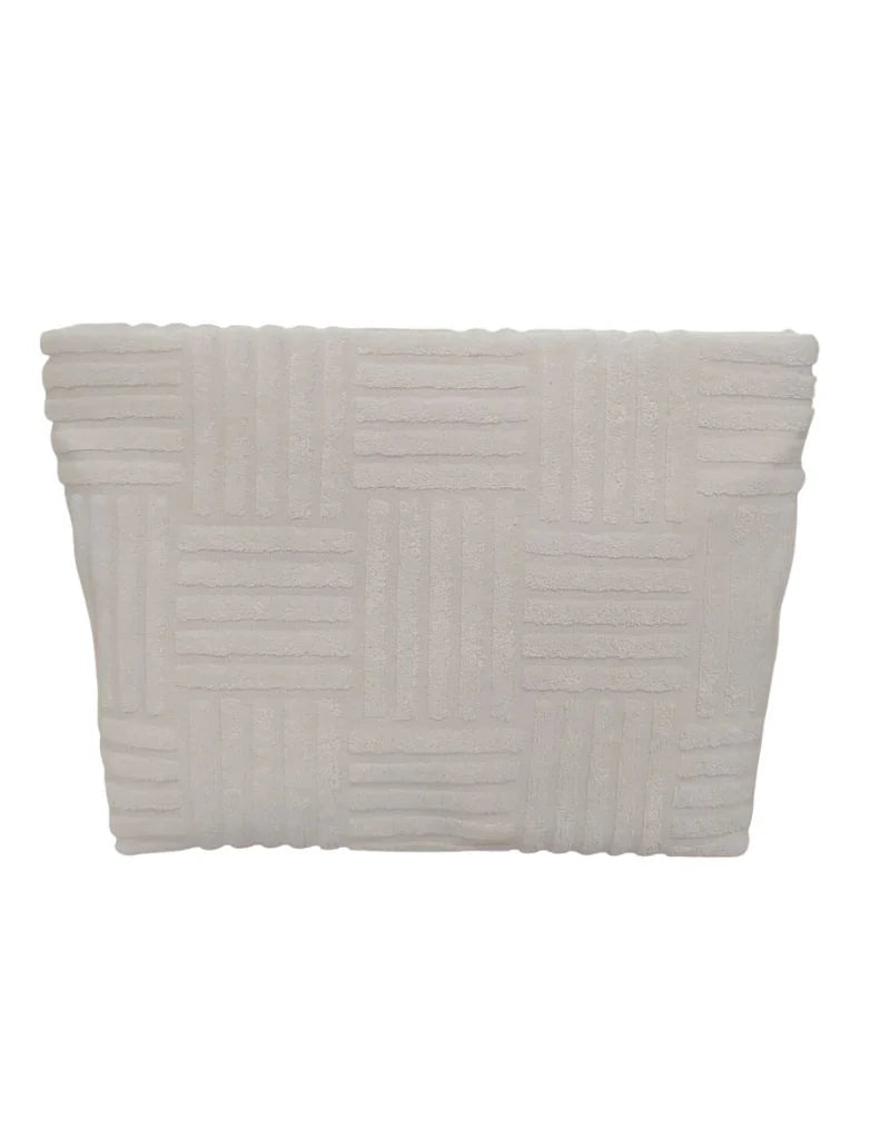 TRVL TERRY Tile Large Pouch White