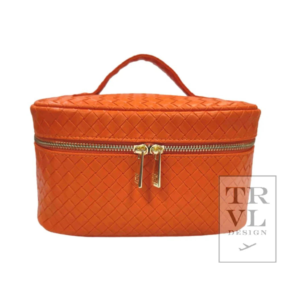 TRVL Luxe Train Case Woven Papaya