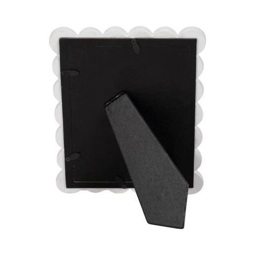 White 5x7 in. Resin Rectangular Scallop Edge Photo Frame