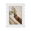 White 5x7 in. Resin Rectangular Scallop Edge Photo Frame