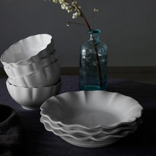 Soup/Cereal Bowl Rosa-White