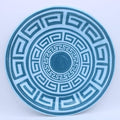 Santorini Key Pavilion Dinner Plates - 8 per pack in Navy & Sky: Navy & Sky