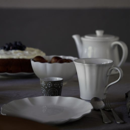 Salad Plate Rosa-White