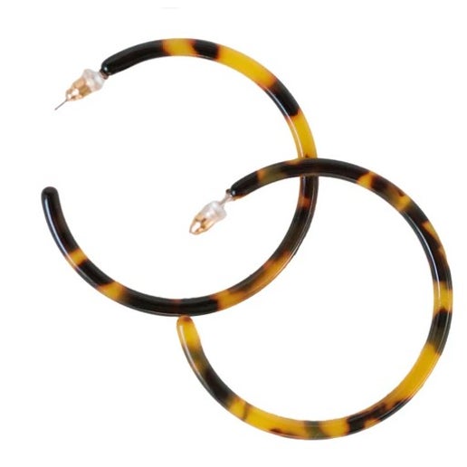 Tortoise Chunky Lucite Hoops