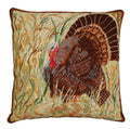 Turkey in Field Needlepoint Pillow